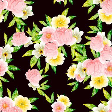 vektör çizim parlak çiçek desen arka plan