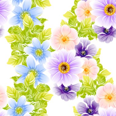 vektör çizim parlak çiçek desen arka plan