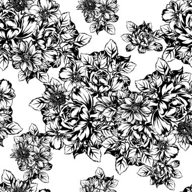 vintage çiçek deseni zemin vektör çizim