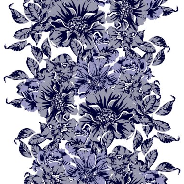 vintage çiçek deseni zemin vektör çizim