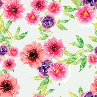 vektör çizim parlak çiçek desen arka plan