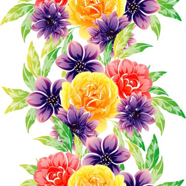 vektör çizim parlak çiçek desen arka plan