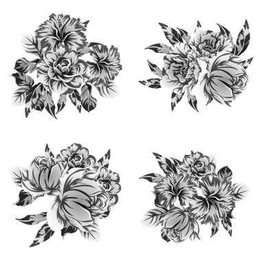 vintage çiçek desen arka plan vektör çizim