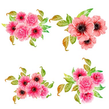 vektör çizim parlak çiçek desen arka plan