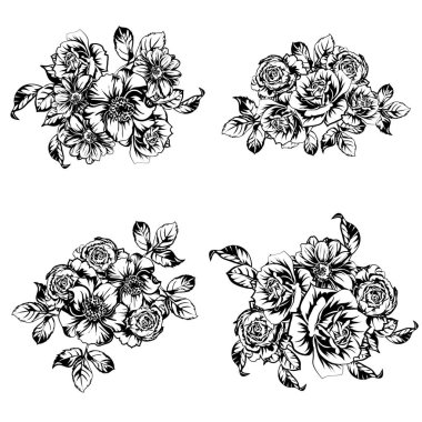 vintage çiçek desen arka plan vektör çizim