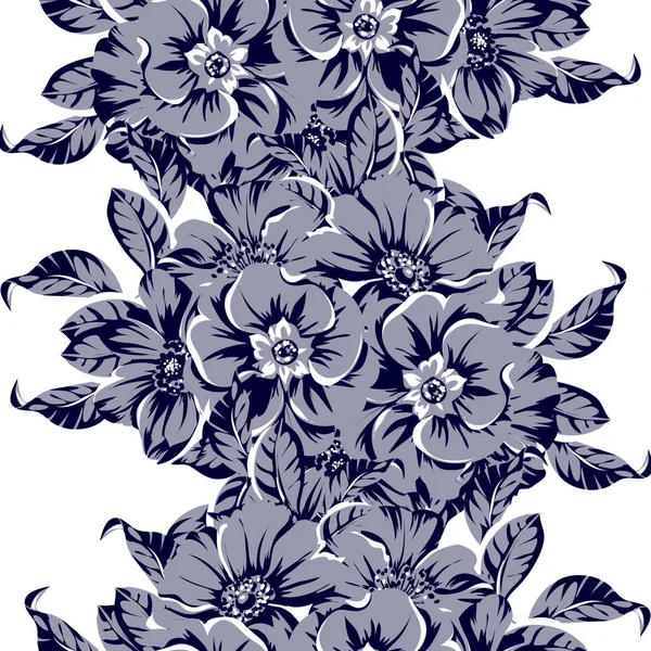 Vector Ilustración Flores Vintage Patrón Telón Fondo — Archivo Imágenes Vectoriales