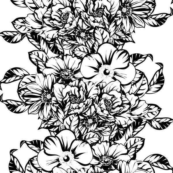 Vector Ilustración Flores Vintage Patrón Telón Fondo — Vector de stock