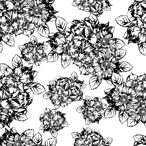 Vektor Illustration Von Vintage Blumen Muster Hintergrund — Stockvektor