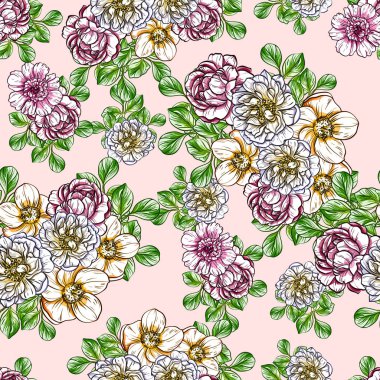 parlak çiçek desen arka plan