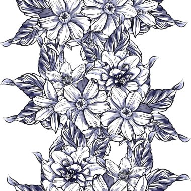 Vintage çiçek desen arka plan