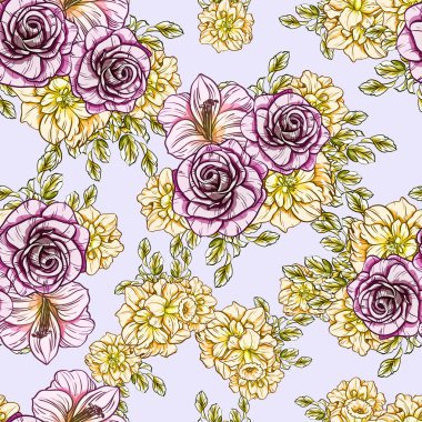 parlak çiçek desen arka plan