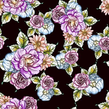 parlak çiçek desen arka plan