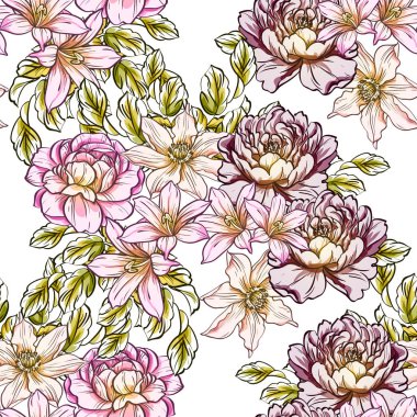 parlak çiçek desen arka plan