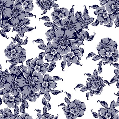 Klasik çiçek deseni