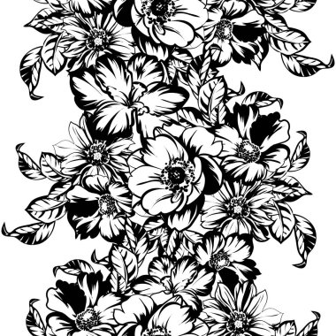 vintage çiçek desen arka plan vektör çizim