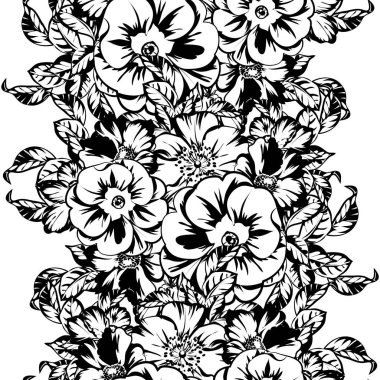 vintage çiçek desen arka plan vektör çizim