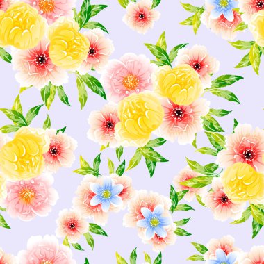 parlak çiçek deseni