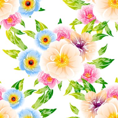 parlak çiçek deseni