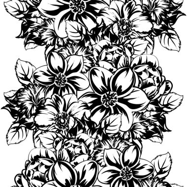 vintage çiçek desen arka plan vektör çizim