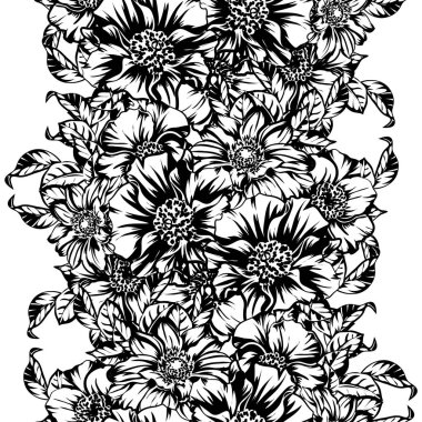 vintage çiçek desen arka plan vektör çizim