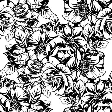 vintage çiçek desen arka plan vektör çizim