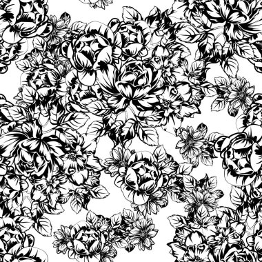 vintage çiçek desen arka plan vektör çizim