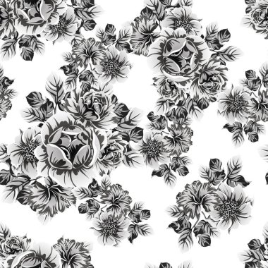 vintage çiçek desen arka plan vektör çizim