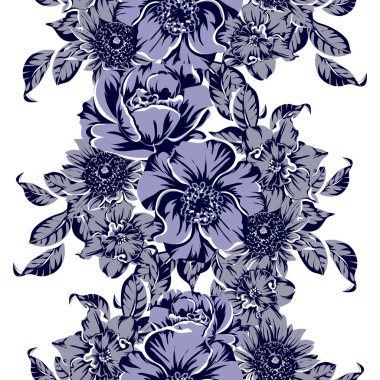vintage çiçek desen arka plan vektör çizim