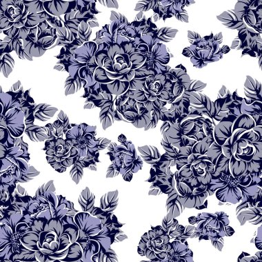 vintage çiçek desen arka plan vektör çizim