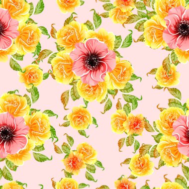 parlak çiçek deseni