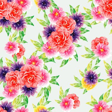 parlak çiçek deseni