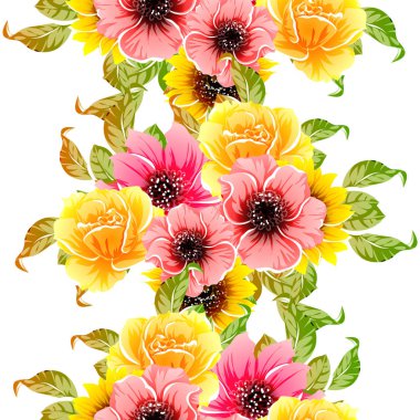 parlak çiçek deseni