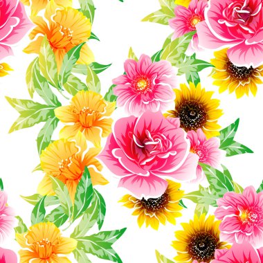 parlak çiçek deseni