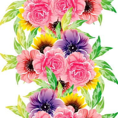 parlak çiçek deseni