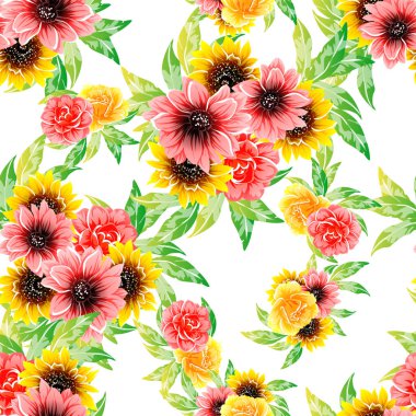 parlak çiçek deseni