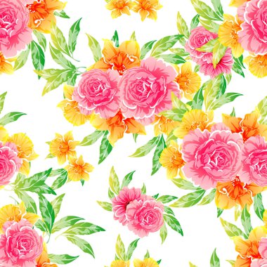 parlak çiçek deseni