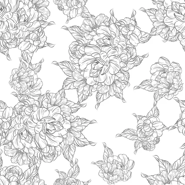Vintage flowers pattern background — Stock Vector