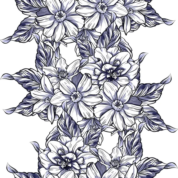 Vintage Blumen Muster Hintergrund — Stockvektor