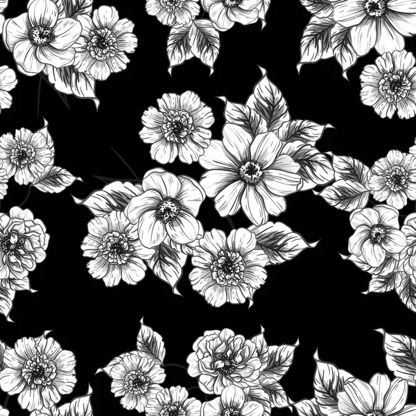 Vintage bloemen patroon achtergrond — Stockvector