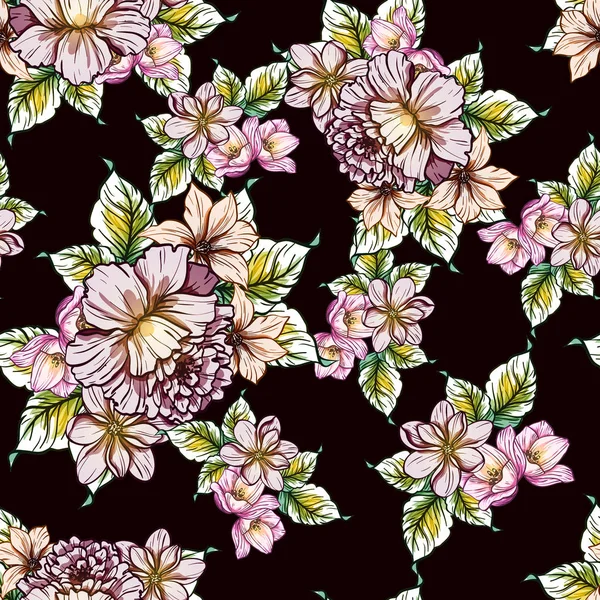Helle Blumen Muster Hintergrund — Stockvektor