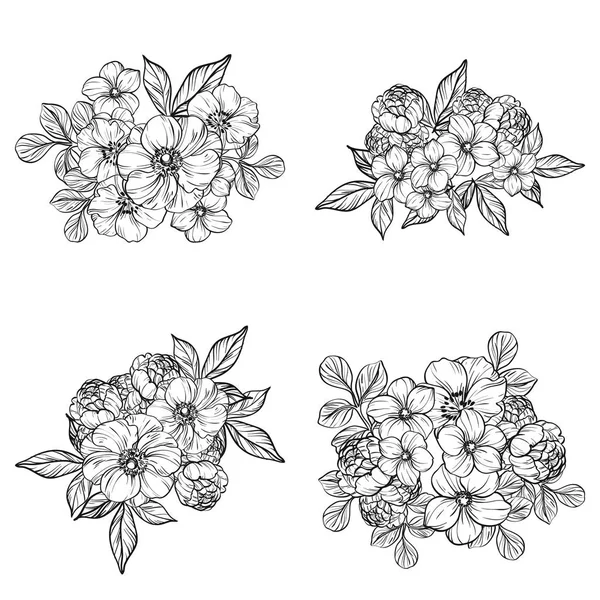 Modèle de fleurs vintage — Image vectorielle