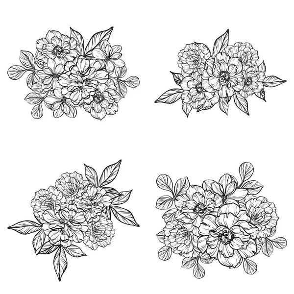 Vintage flowers pattern — Stock Vector