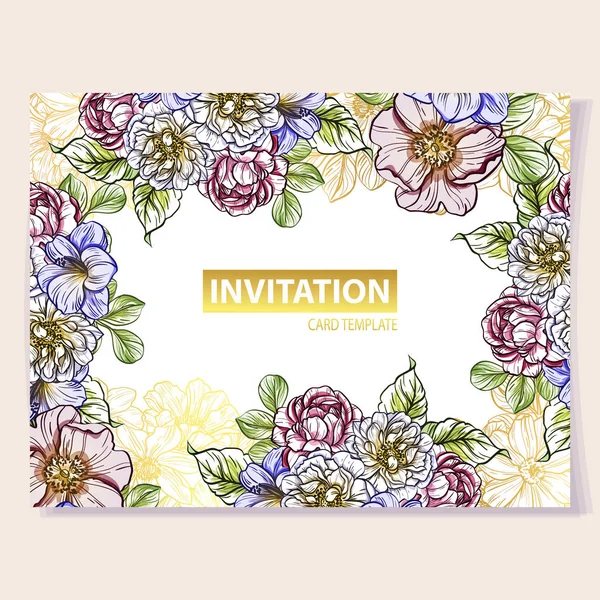 Colored invitation card — Stock Vector