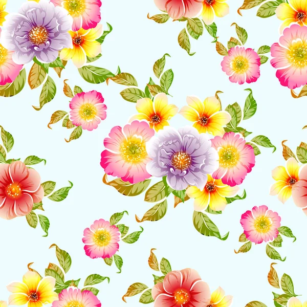 Heldere bloemen patroon achtergrond — Stockvector