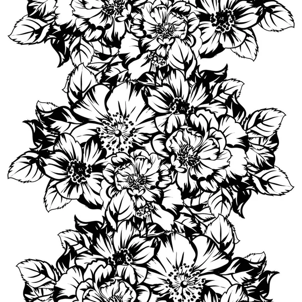 Vektor Illustration Von Vintage Blumen Muster Hintergrund — Stockvektor