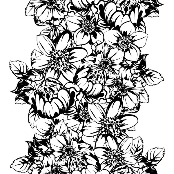 Vectorillustratie Van Vintage Bloemen Patroon Achtergrond — Stockvector