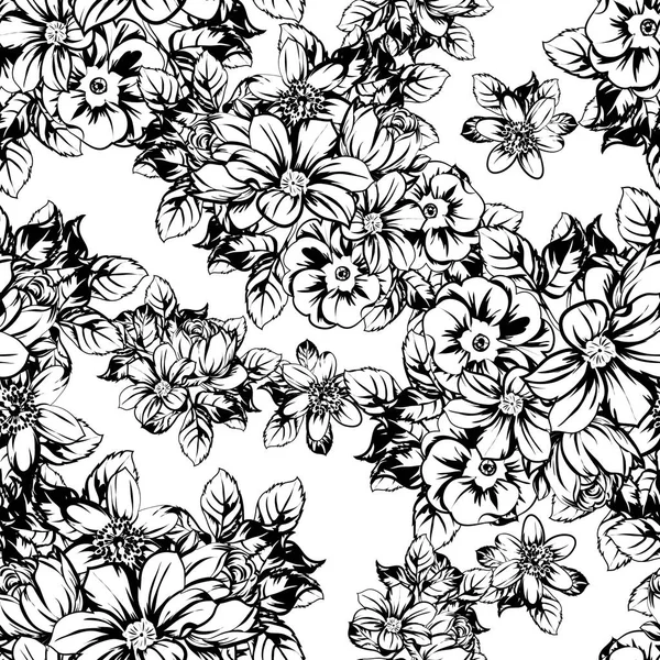 Vektor Illustration Von Vintage Blumen Muster Hintergrund — Stockvektor