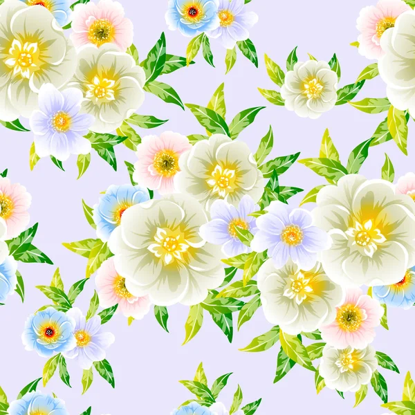 Bright flowers pattern — Stock Vector