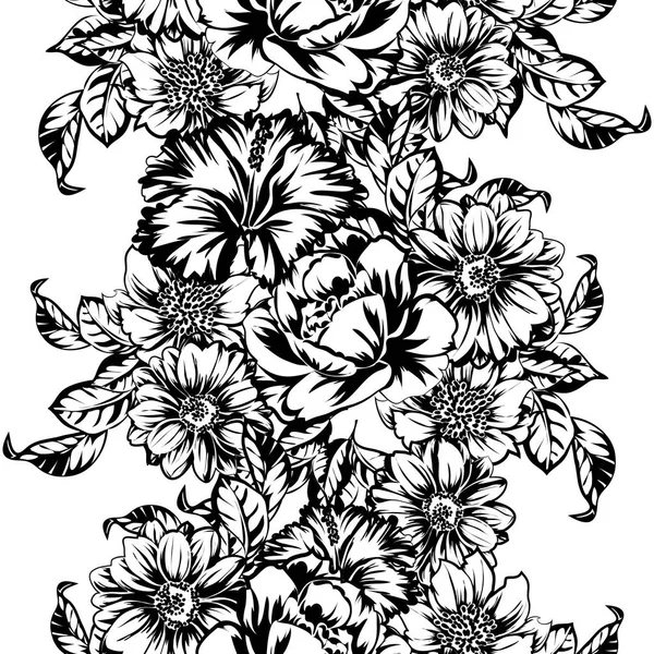 Vektor Illustration Von Vintage Blumen Muster Hintergrund — Stockvektor