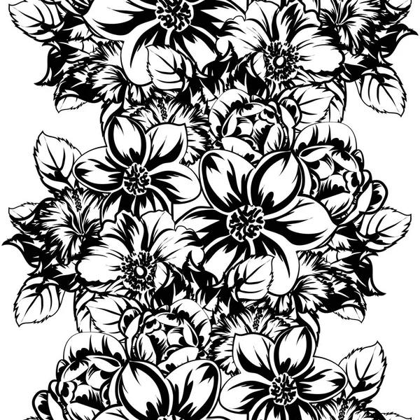 Vektor Illustration Von Vintage Blumen Muster Hintergrund — Stockvektor